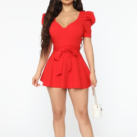 Brand New Red Plus Size Romper - Picture 1 of 6